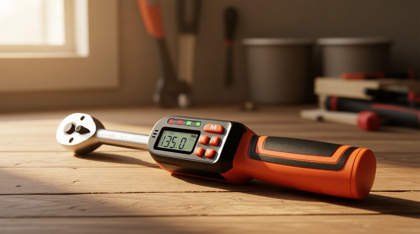 SUZUME Digital Torque Wrench 3/8 Drive (4.9-99.6 Ft. Lb/ 6.6-135 N.m)±2% High Accuracy Digital Torque Wrench with Buzzer and LED Flash Notification Four Units of Measure Torque Wrenches Digital