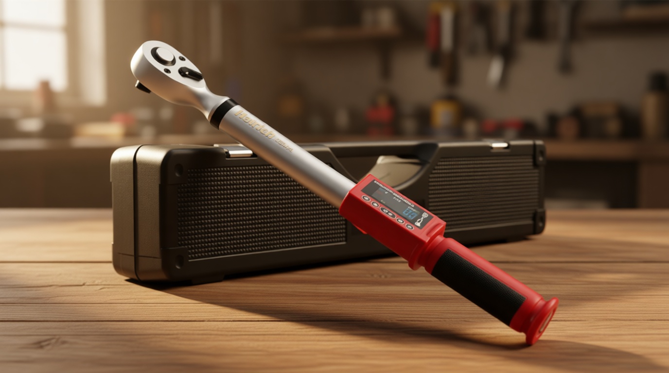 Hairich Upgrade 3/8 Digital Torque Wrench 5-100FT-LB/0-135N.M, Torque Range Accurate to ±2%,Electric Torque Wrench car with Buzzer and LED Flash Notification for Bike/Motorcycle/Auto Repair