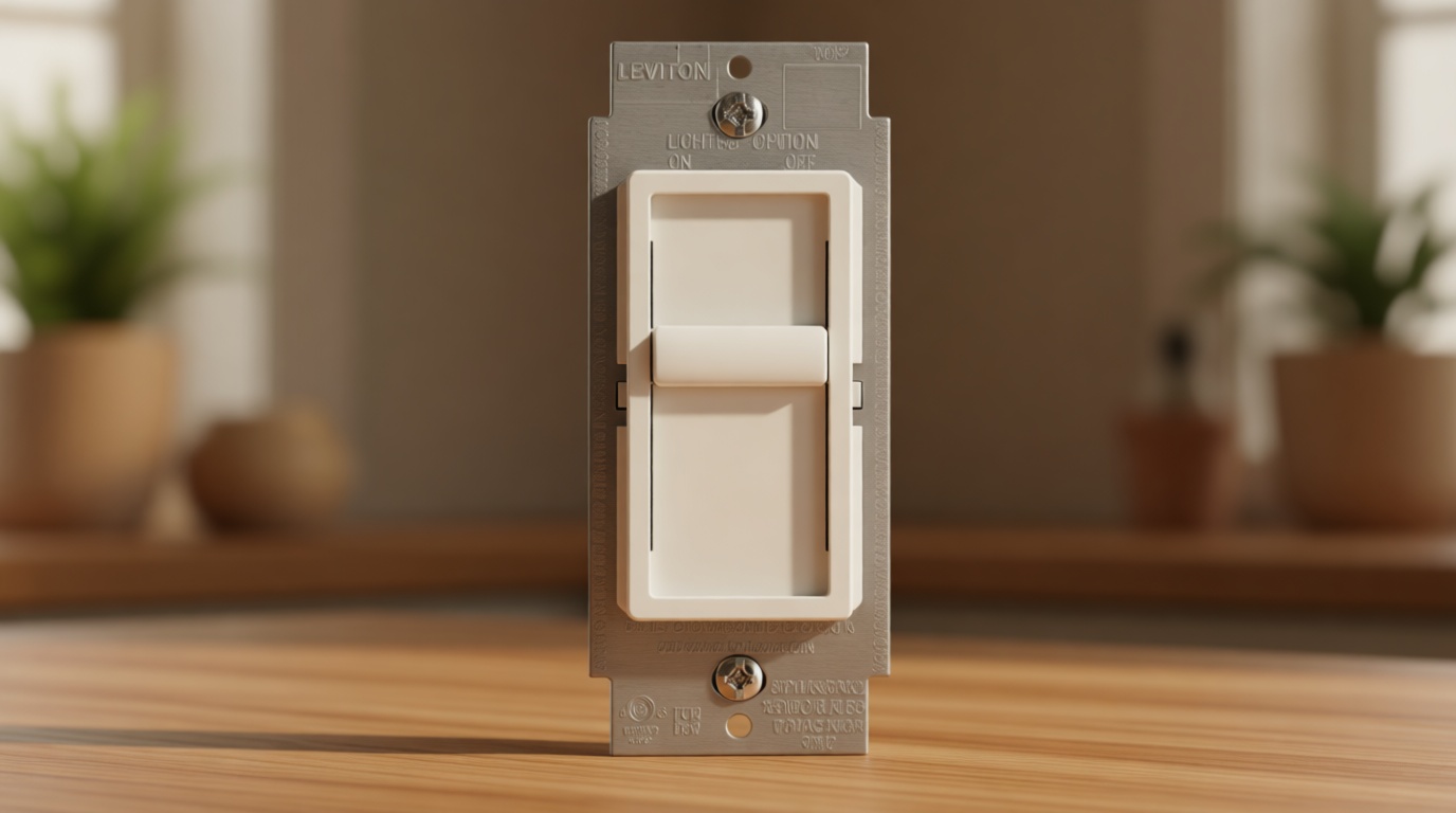 Leviton SureSlide Dimmer Switch for Dimmable LED, Halogen and Incandescent Bulbs, 6672-1LW, White