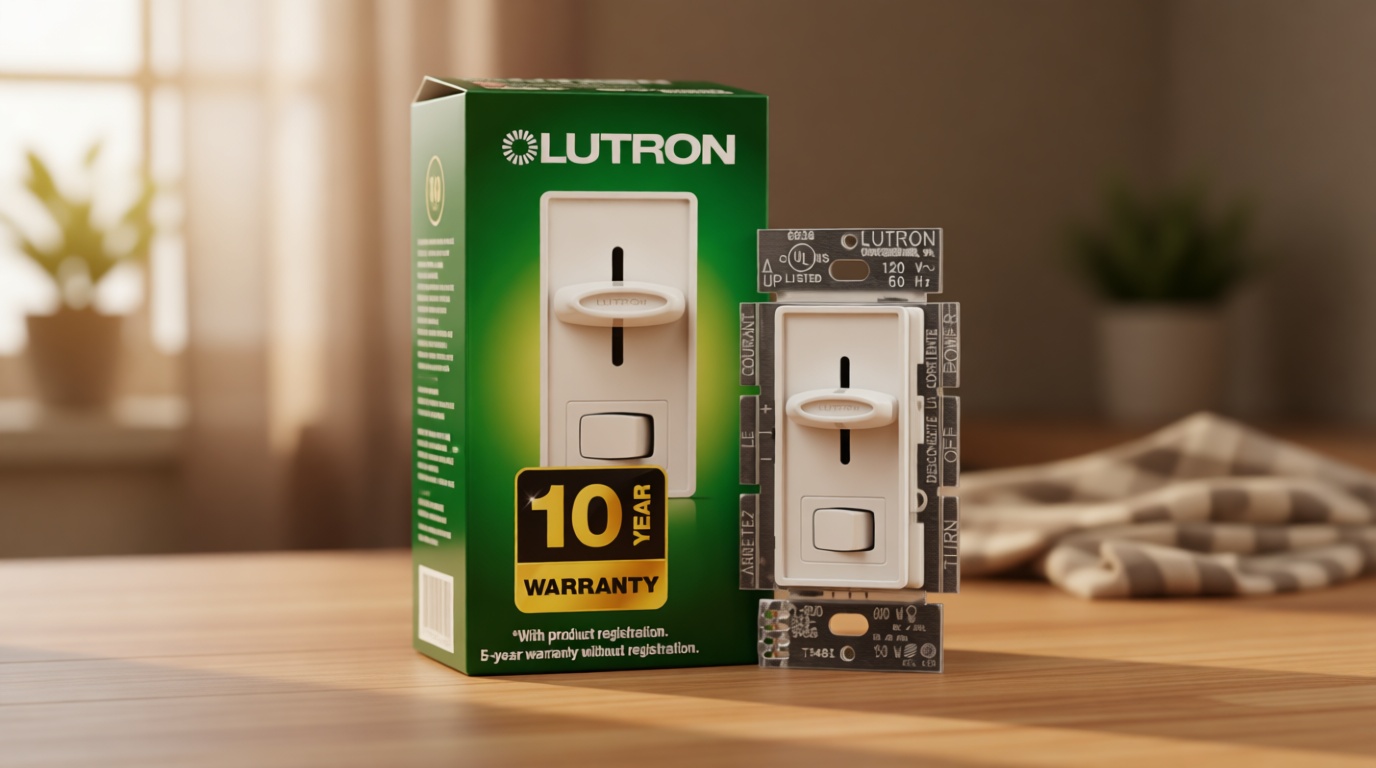 Lutron Skylark LED+ Dimmer Switch for Dimmable LED, Lutron Dimmer Switch For Halogen and Incandescent Bulbs, 150W/Single-Pole or 3-Way, SCL-153P-WH, White