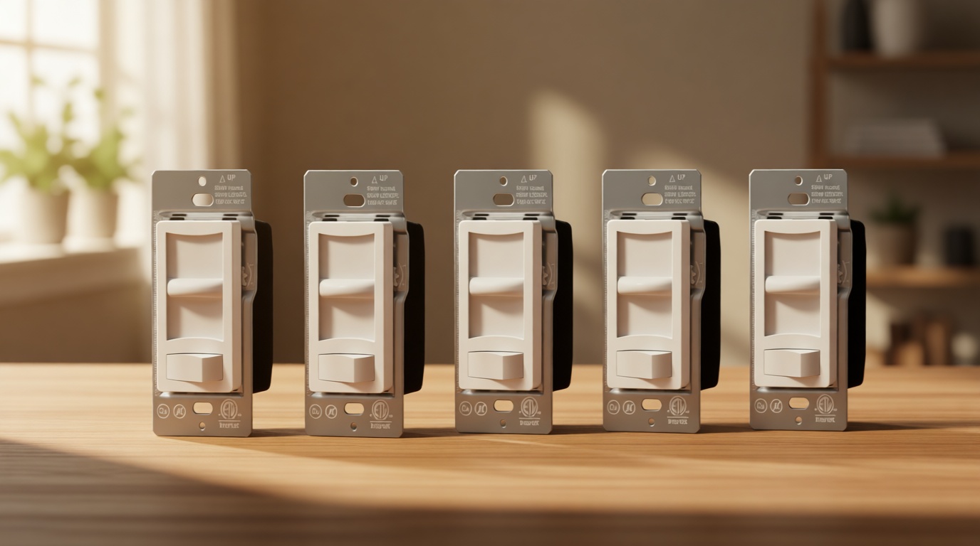 BESTTEN 6 Pack Super Slim Dimmer Switch, Single Pole or 3-Way, Dimmable Light Switch for LED, CFL, Halogen and Incandescent Bulbs, ETL Listed, White