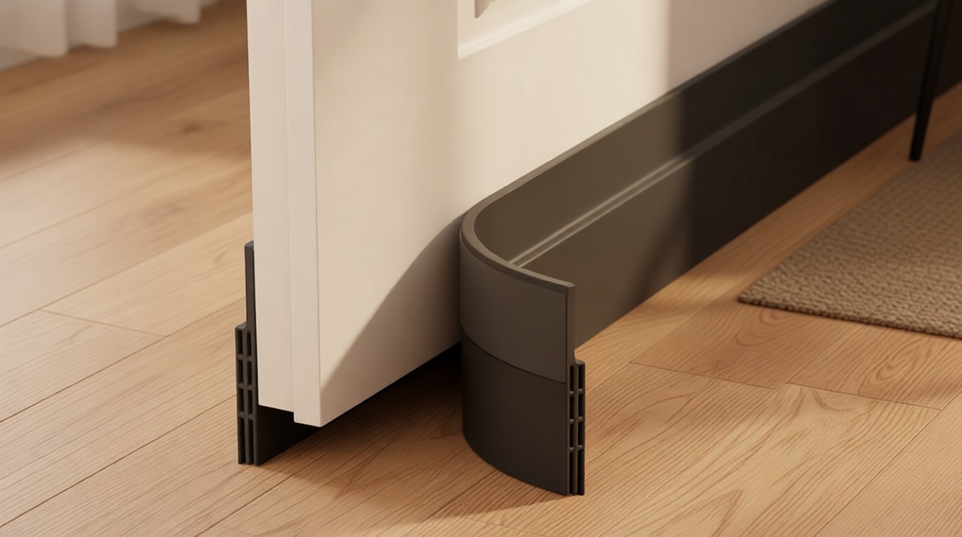 GroTheory 2 Pack Under Door Draft Stopper, Home Improvement, Weather Stripping Door Seal, Bottom of Door Sweep, Garage Window Blocker Noise Dust Insulation Draft Guard, 39" L, Black