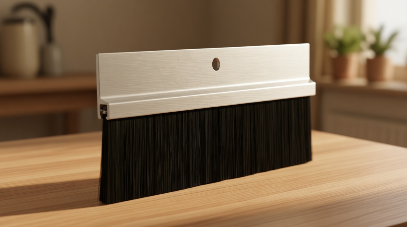 Aluminum & Brush Door Sweep | 36-Inch Length | Weatherproofing Solution for Gaps Up to 1 1/2" | Durable USA-Made Door Sweep Seal | Dust, Debris, and Draft Protection (36")