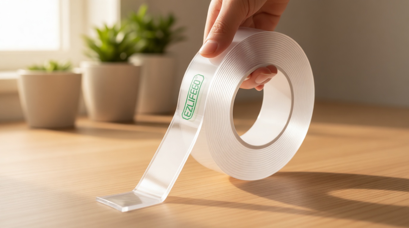 EZlifego Double Sided Tape Heavy Duty(Extra Large 16.5FT), Nano Adhesive Mounting Tape Wall Decor,Sticky Picture Hanging Adhesive Strips Poster Tape