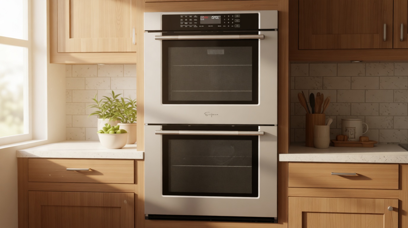 Empava 30 inch Built-In Electric Double Wall Oven, 10 Cu. ft. Capacity, True Convection, Air Fry, Self-Cleaning, Screen Touch Control