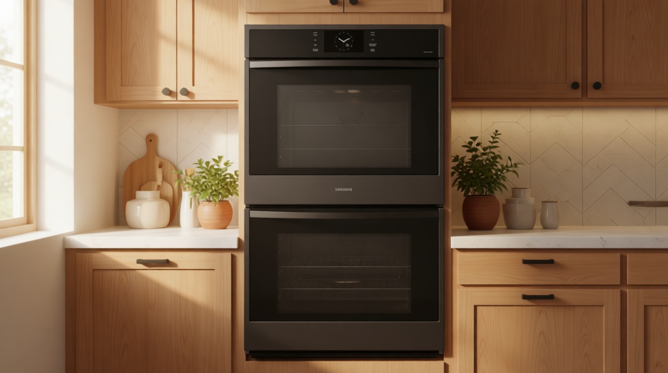 SAMSUNG 30" Double Electric Wall Oven, Matte Black Steel, NV51CG600DMTAA