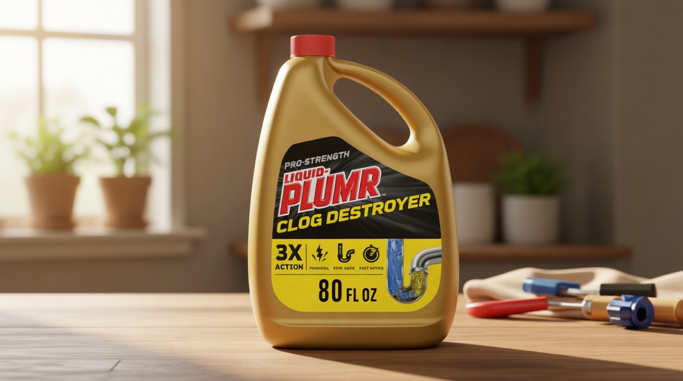 Clorox Liquid-Plumr Pro-Strength Clog Destroyer, Liquid Drain Cleaner, 80 Fluid Ounces (Package May Vary)