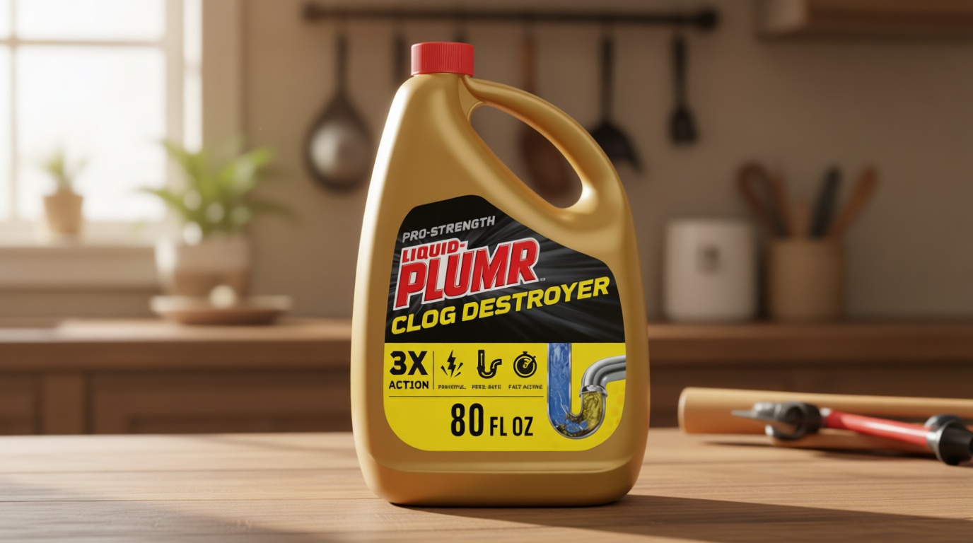 Clorox Liquid-Plumr Pro-Strength Clog Destroyer, Liquid Drain Cleaner, 80 Fluid Ounces (Package May Vary)