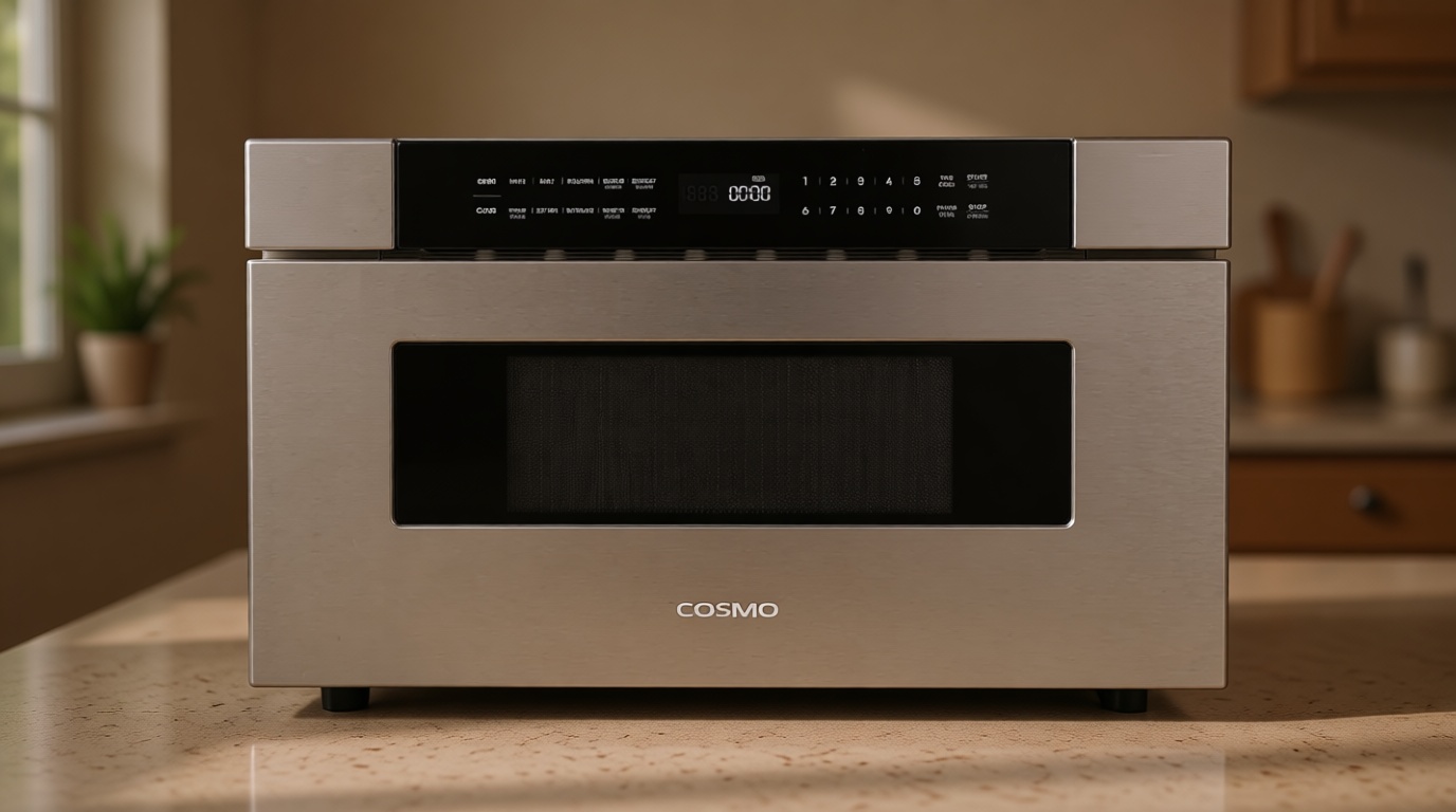 COSMO COS-MWD3012NHSS 30 in. Haven Collection 1.2 cu. ft. Built-in Microwave Drawer, Presets, Touch Controls, Defrosting Rack, Stainless Steel