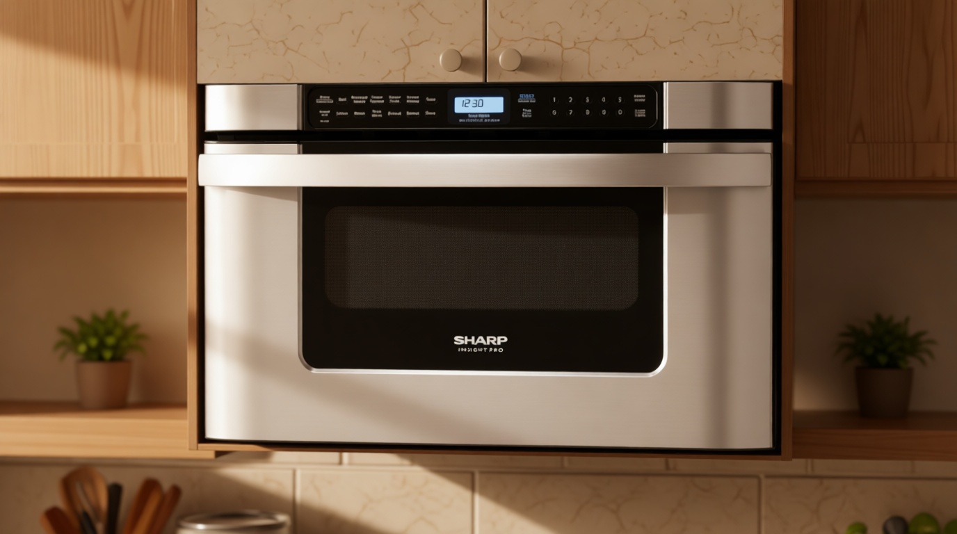 SHARP KB6524PSY Microwave Drawer Oven, 24-inch, 1.2 Cubic Feet, 950 Watt, Angled Touch Control Panel, Stainless Steel