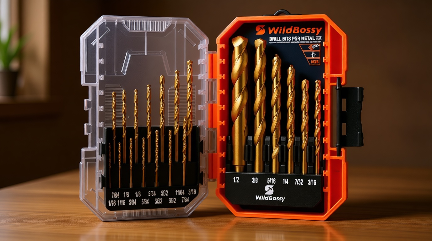 M35 Cobalt Drill Bit Set 20PCS(1/16"-1/2") High Speed Steel Jobber Length Drill Bit Kit for Hardened Metal with Index Storage Case