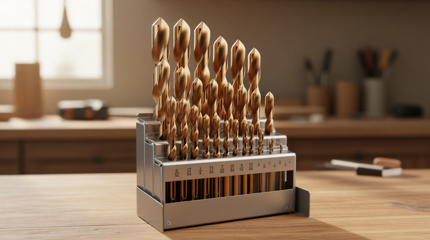 Cobalt Drill Bit Set, 29Pcs M35 High Speed Steel Bits for Hardened Metals, Stainless Steel, Cast Iron and Wooden Plastics, with Metal Index Storage Box, 1/16"-1/2"