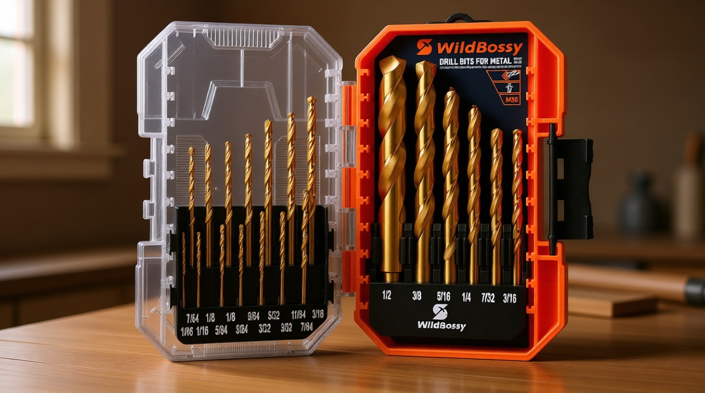 M35 Cobalt Drill Bit Set 20PCS(1/16"-1/2") High Speed Steel Jobber Length Drill Bit Kit for Hardened Metal with Index Storage Case