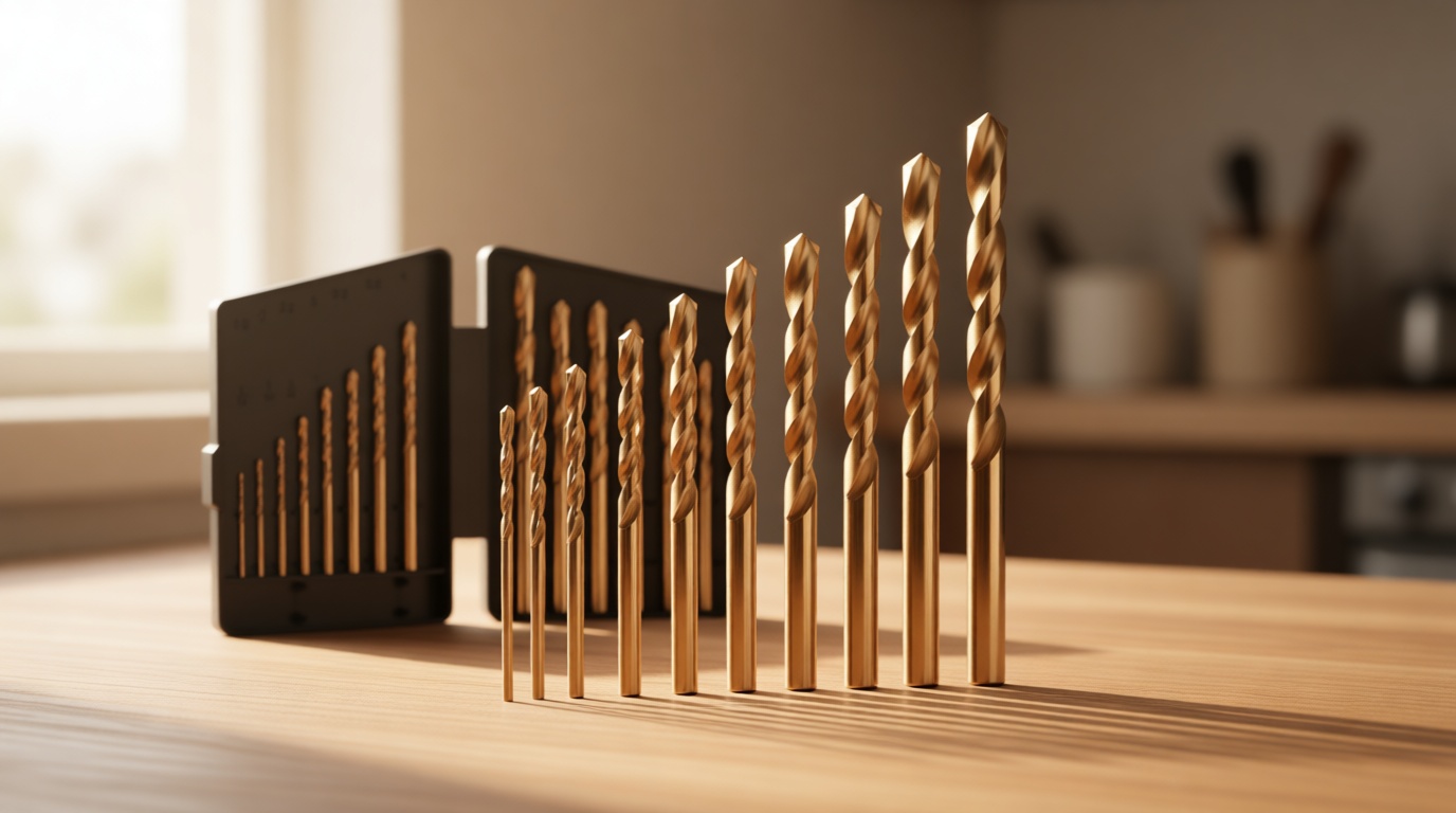 Cobalt Drill Bit Set, 13Pcs M35 High Speed Steel Jobber Length Drill Bit Kit for Hardened Metal, Stainless Steel, Cast Iron, Wood and Plastic, with Index Storage Case, 1/16"-1/4"