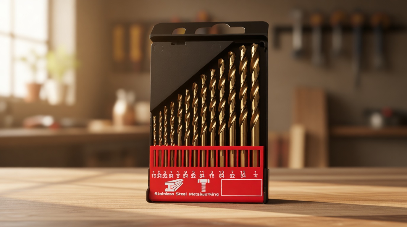 Cobalt Drill Bit Set (1/16-1/4 Inch, 13PCS), M35 High Speed Steel Twist Drill Bits for Stainless Steel, Hard Metal, Cast Iron, Plastic and Wood