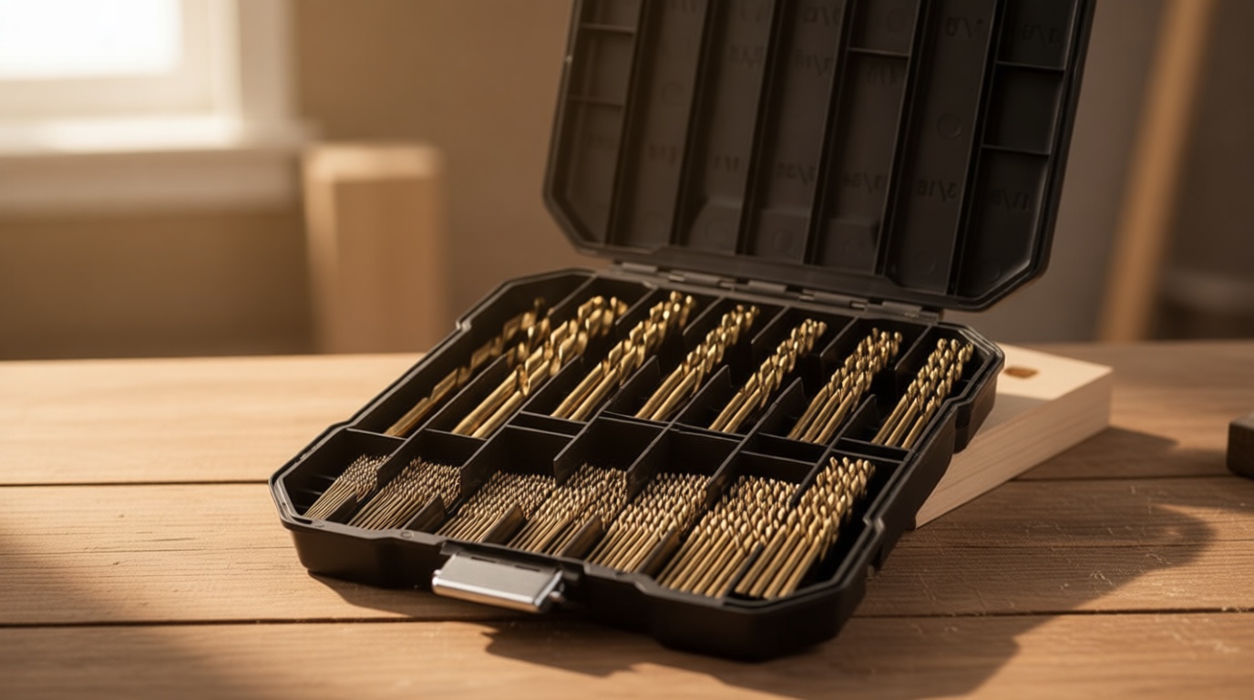 Cobalt Drill Bit Set for Hardened Metal and Stainless Steel, 99Pcs M35 High Speed Steel Twist Jobber Metal Drill Bits 1/16"-3/8", with Plastic Index Storage Case
