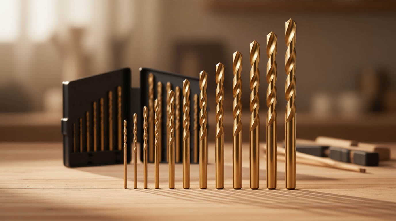 Cobalt Drill Bit Set, 13Pcs M35 High Speed Steel Jobber Length Drill Bit Kit for Hardened Metal, Stainless Steel, Cast Iron, Wood and Plastic, with Index Storage Case, 1/16"-1/4"