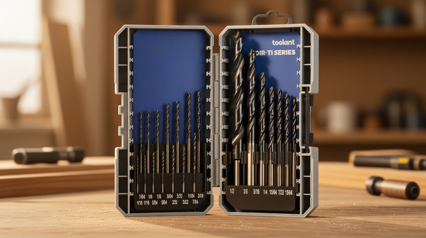 toolant Cobalt Drill Bit Set for Metal and Steel (Pro), Titanium Aluminum Nitride Coated (TiAlN) with Bullet Point Tip, for Hardened Metal, Stainless Steel, 21pcs 1/16"-1/2"