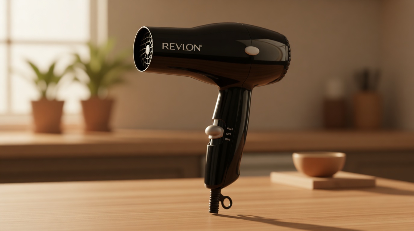 Revlon Compact Hair Dryer | 1875W Lightweight Design, Perfect for Travel, (Black)