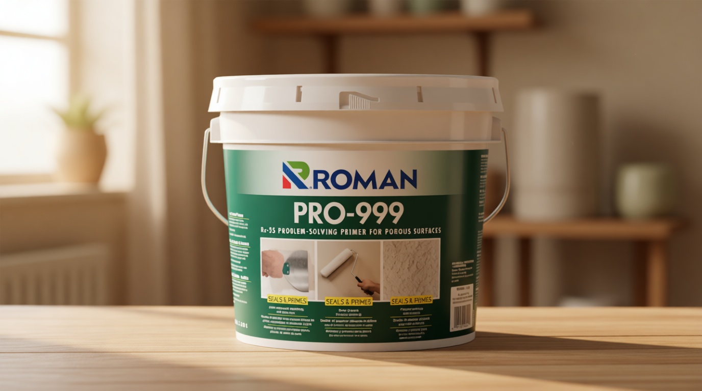 Roman PRO-999 Rx-35 Wallpaper Primer and Sealer - Bonding Primer for Wallcoverings and Home Improvement, Water-based - 1 Gallon, Clear