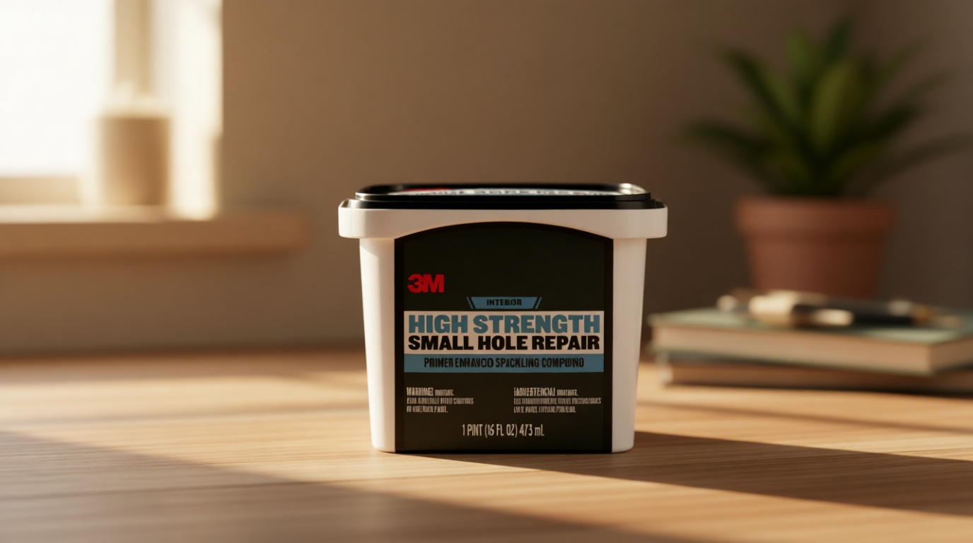 3M High Strength Spackling Compound, 16 oz., Small Hole Repair Primer Enhanced Spackling Compound, Quick & Easy Repair For Nicks & Nail Holes, No Shrinking, Cracking or Sagging (SHR-16-BB)