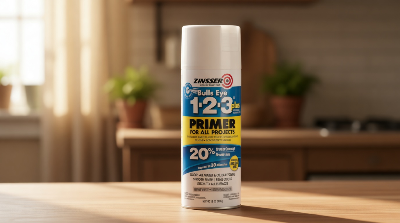Zinsser 272479 Bulls Eye 1-2-3 Plus Spray Primer, 13 oz, White