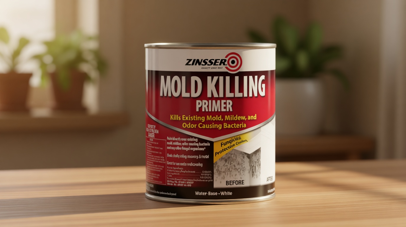 qt Zinsser 276087 White Zinsser, Mold Killing Primer Water-Based Mold Killing Primer