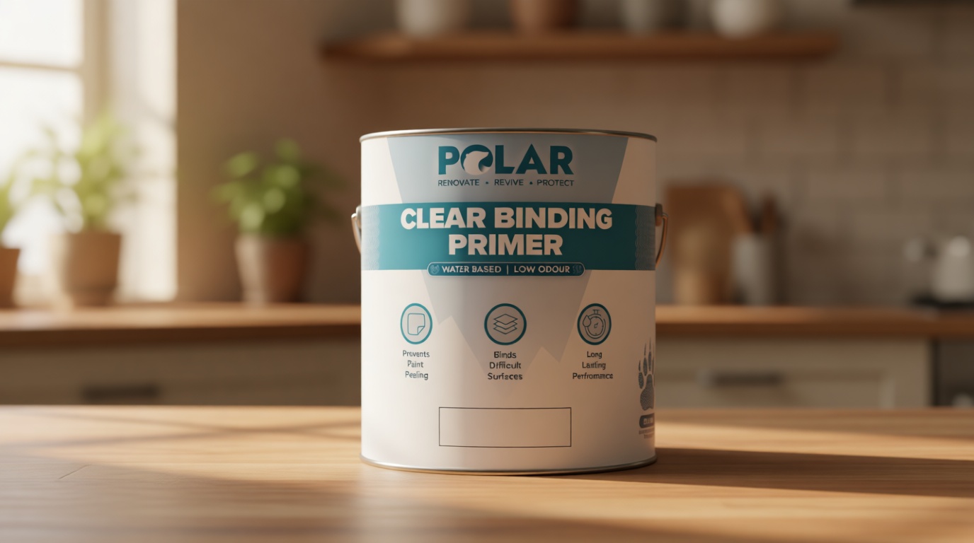 Polar Clear Binding Primer - 33 Fl Oz - High-Adhesion Primer for Drywall, Plaster, Cement, Stucco & Wood - Interior & Exterior Clear Base Coat & Paint Prep