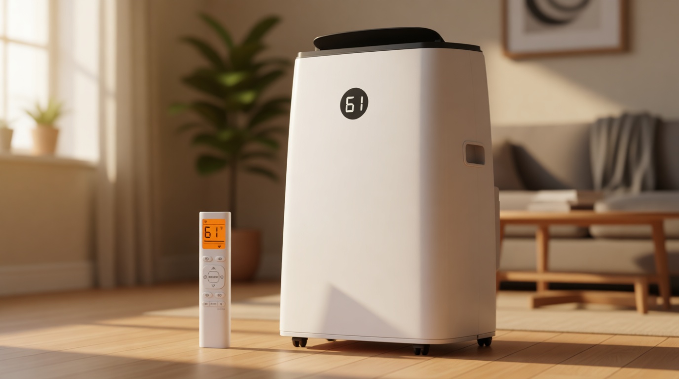 14000BTU Portable Air Conditioners Inverter Technology,Dual Hose Fast Cooling Portable AC Unit for Large Room up to 700 sq.ft, w/t Dehumidifier & Fan, (42dB) Quiet Sleep Mode, Remote Control