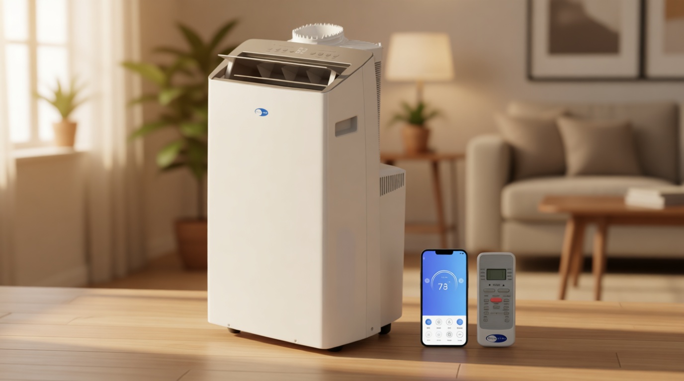 Whynter ARC-1230WN 14,000 BTU (12,000 BTU SACC) NEX Inverter Dual Hose Cooling Portable Air Conditioner, Dehumidifier, and Fan with Smart Wi-Fi, Up to 600 sq ft in White