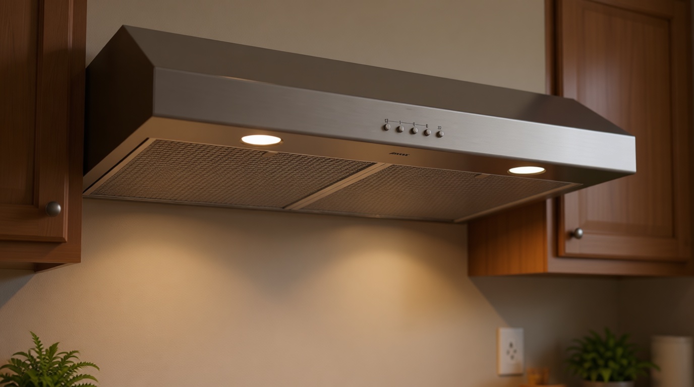 Broan-NuTone BCSQ130SS Three-Speed Glacier Under-Cabinet Range Hood with LED Lights ADA Capable, 1.5 Sones, 375 Max Blower CFM, 30-Inch, Stainless Steel