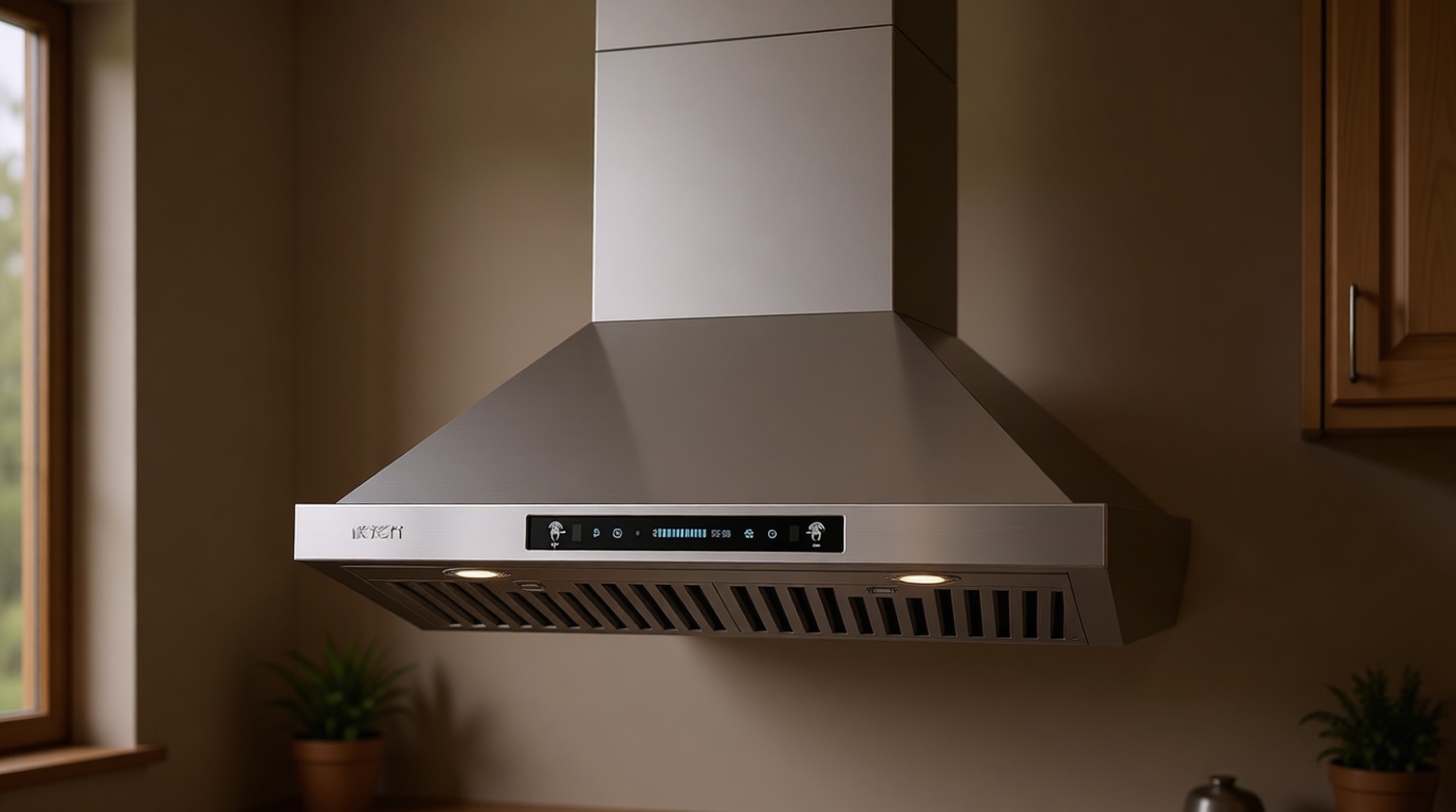 IKTCH 30-inch Wall Mount Range Hood 900 CFM Ducted/Ductless Convertible, Kitchen Chimney Vent Stainless Steel with Gesture Sensing & Touch Control Switch Panel, 2 Pcs Adjustable Lights(IKP02-30'')
