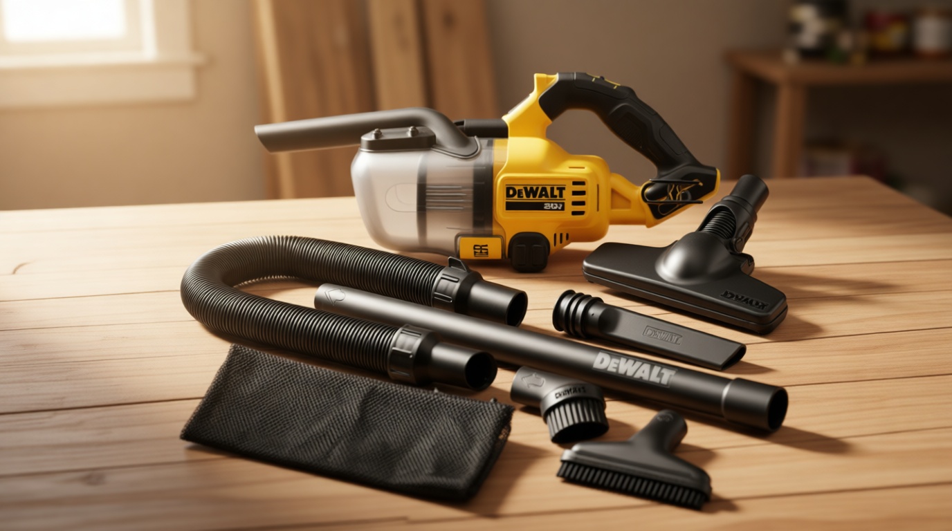 DEWALT 20V Handheld Vacuum Cordless, Car Vacuum with HEPA Filter, 6 Attachments and LED Light, High Performance Dry Only Small Shop Vac, Battery Not Included (DCV501HB)