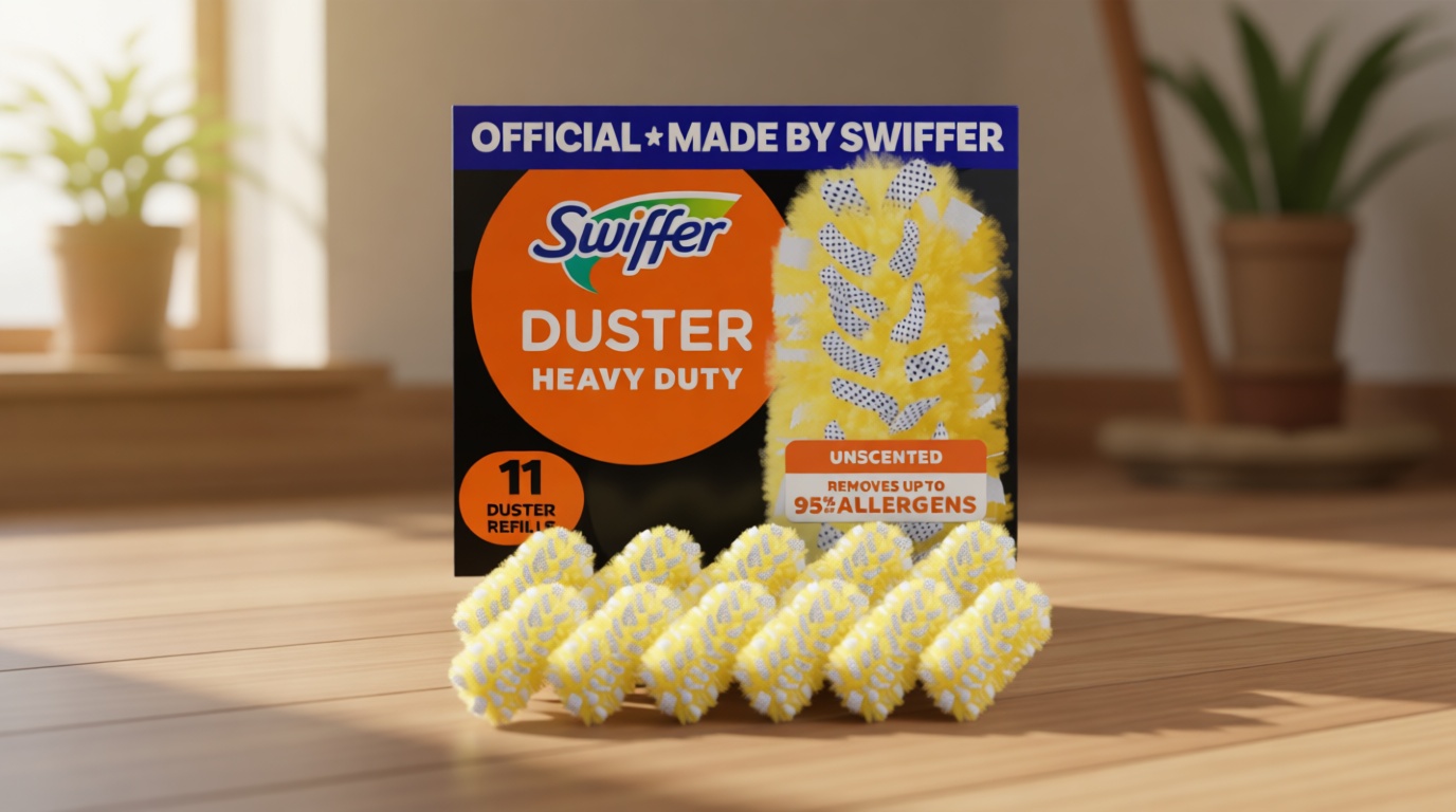 Swiffer Dusters Heavy Duty Multi-Surface Duster Refills for Cleaning, Unscented, 11 Count