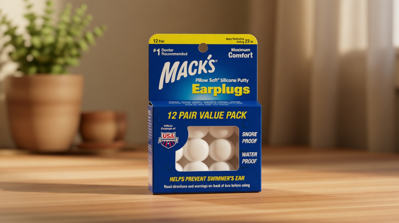 Mack's Pillow Soft Silicone Earplugs, 12 Pair – The Original Moldable Silicone Putty Ear Plugs for Sleeping, Snoring, Swimming, Travel, Concerts and Studying | Made in USA