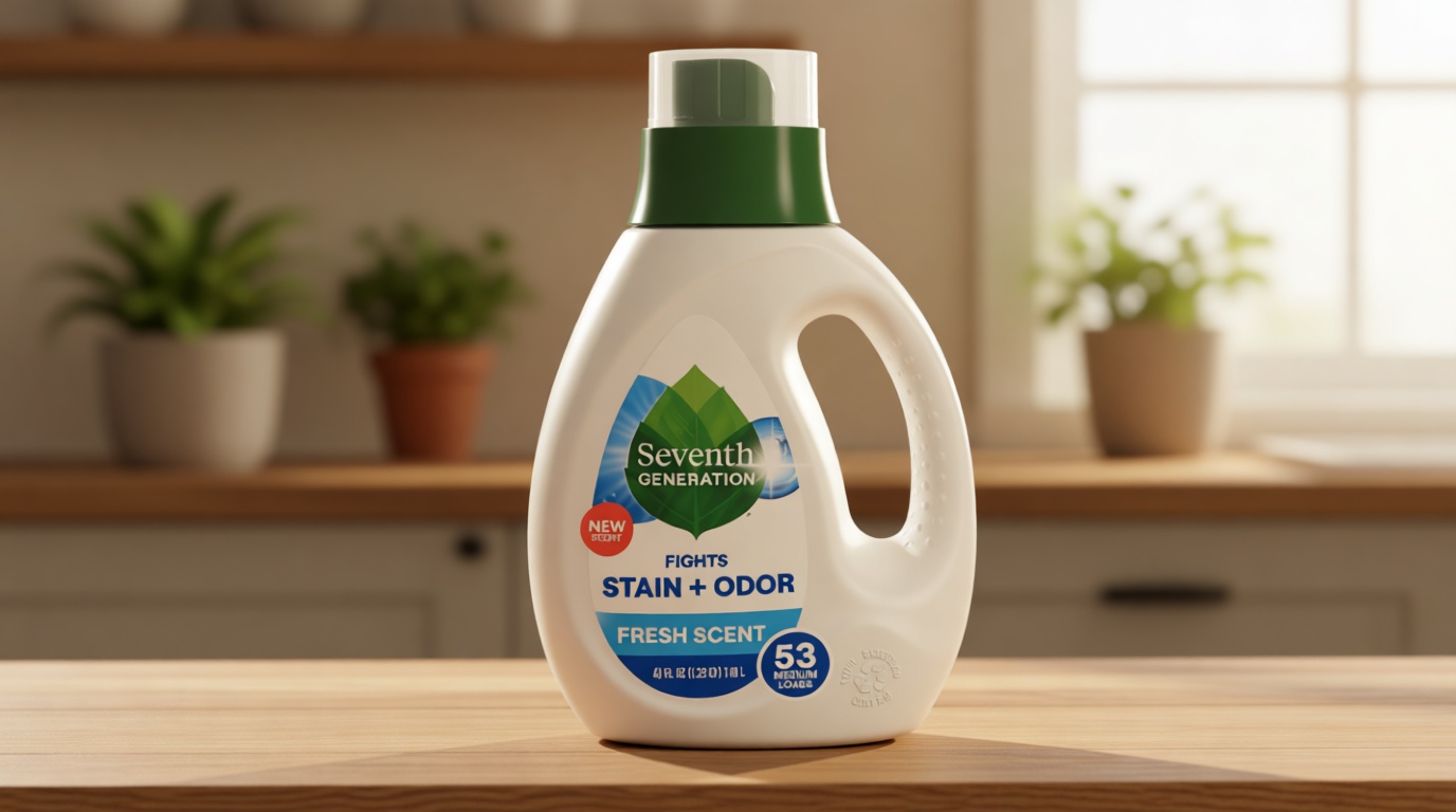 Seventh Generation Laundry Detergent, 40 oz (53 loads), Fresh Scent, Fights Stains & Odor, Concentrated Formula, Scent Made From 100% Essential Oils & Botanical Ingredients