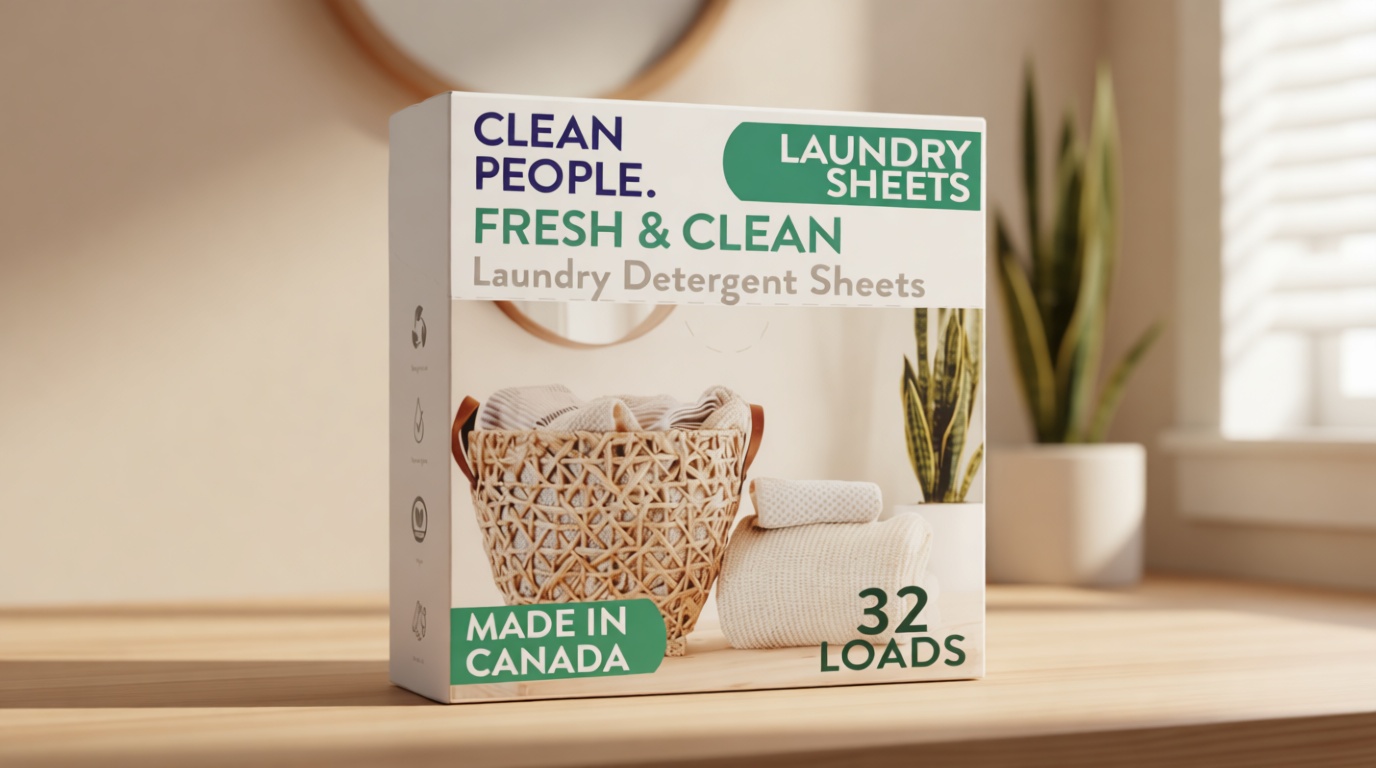 The Clean People Laundry Detergent Sheets - Laundry Soap - Ultra Concentrated, Recyclable Packaging, Stain Fighting - Fresh Scent, 32 Pack
