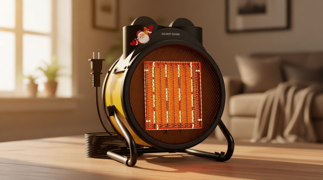 Buyplus Outdoor Heaters for Patio, 1500W Electric Garage Heater with 90°Adjustable Angle, Overheat Protection & 2S Fast Heating, Greenhouse Heater for Patio, Garage, Greenhouse, Indoor Outdoor, Yellow