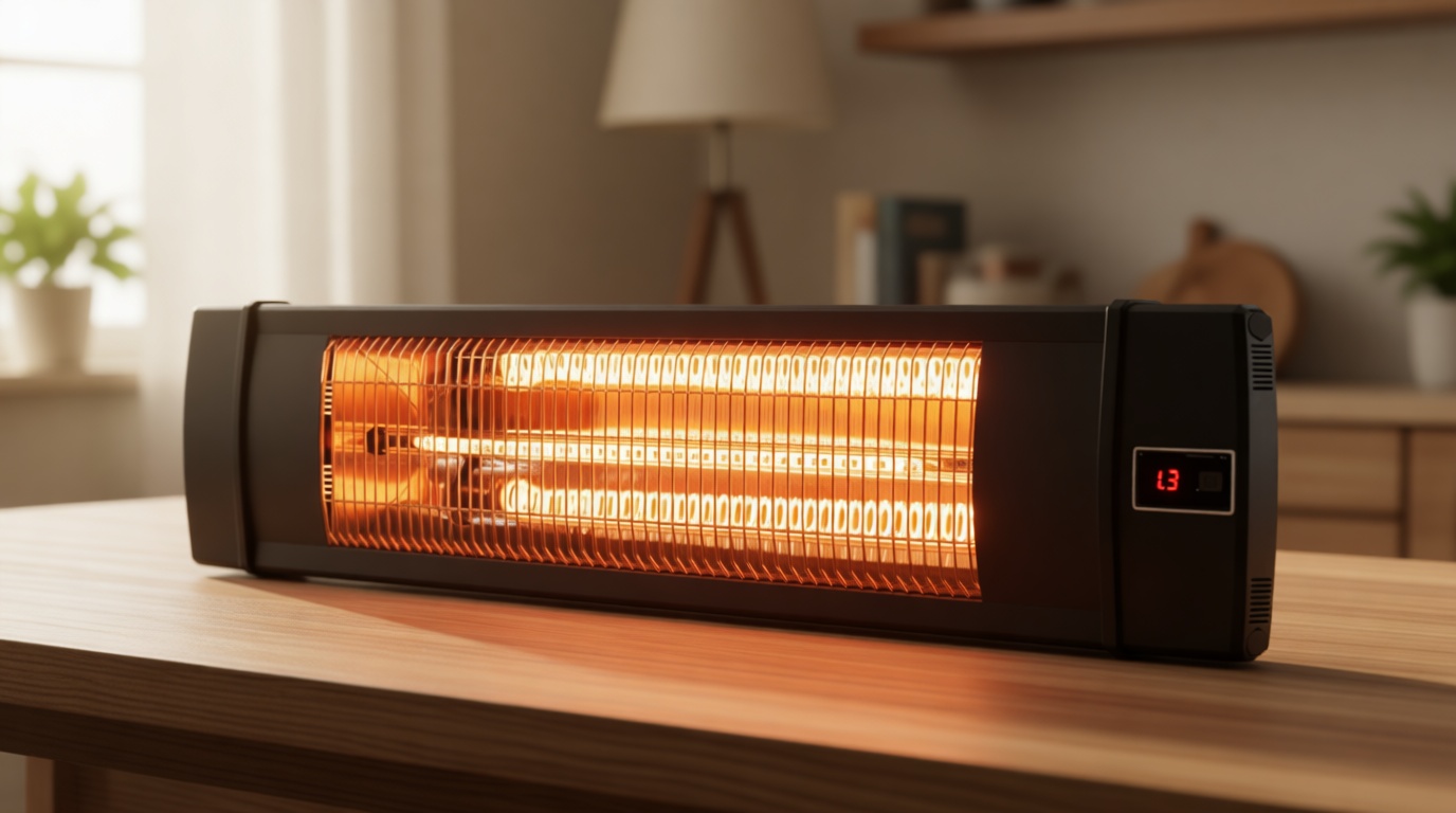 DR. INFRARED HEATER Portable Infrared Indoor and Outdoor Space Heater for Patio, Garage, Commercial & Residential With Remote Control, Without Thermostat, Black