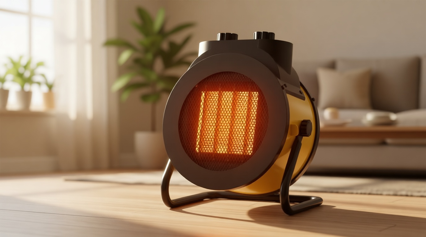 Elevoke Space Heaters for Indoor Use, 1500W PTC Electric Heater with 90°Adjustable Angle, Fast Safety Heat, Small Portable Heater for Office Home (Yellow)