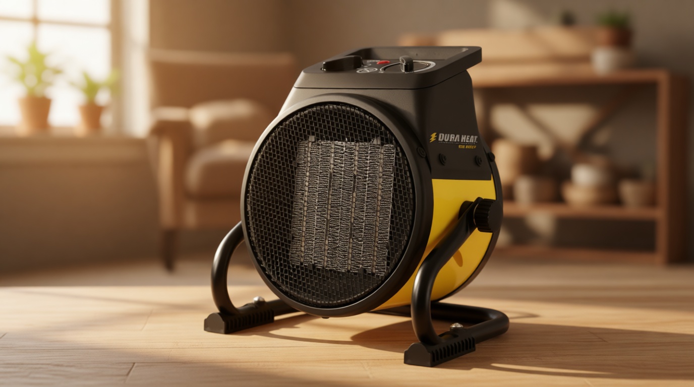 Dura Heat EUH1465 Electric Forced Air Heater with Pivoting Base 5,120 BTU, Yellow