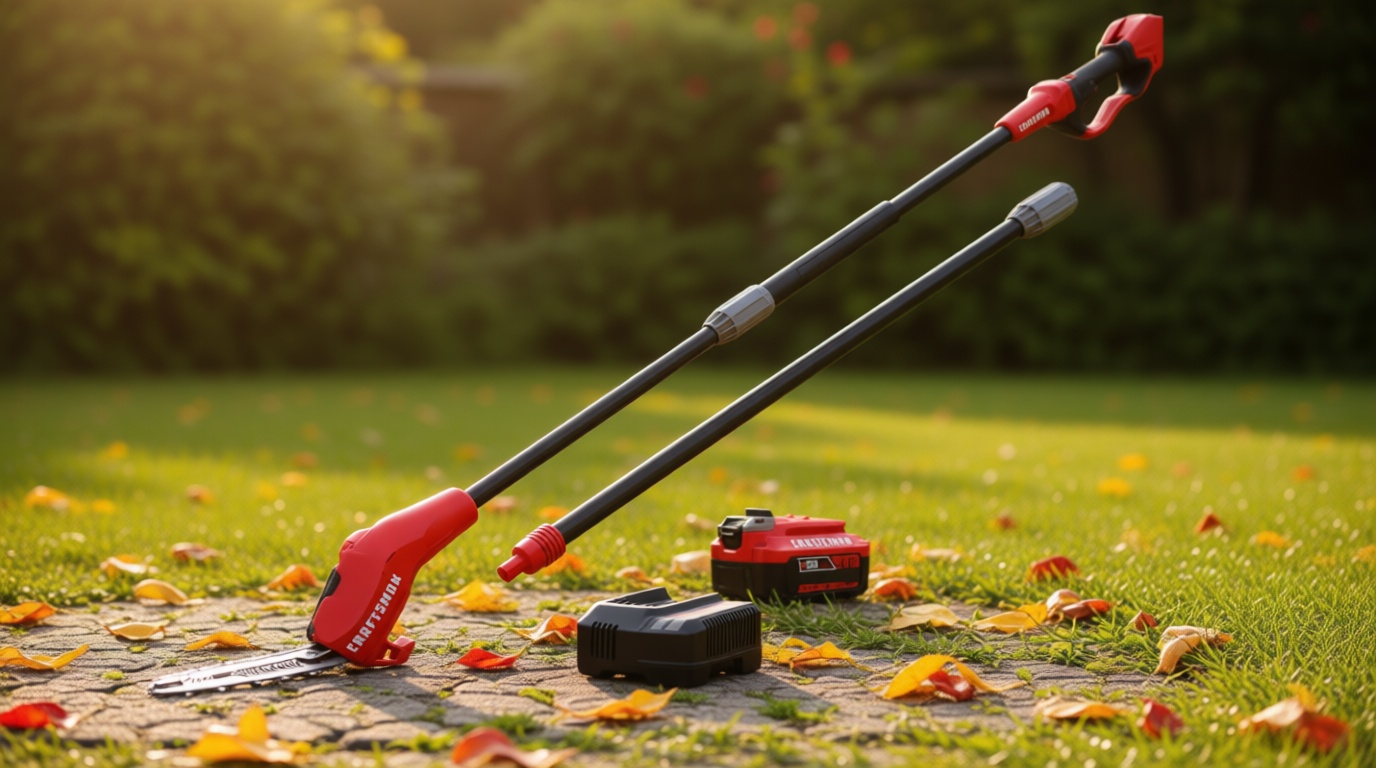 CRAFTSMAN V20 Cordless Pole Saw, 14-Foot, Battery and Charger Included, Pole Saws for Tree Trimming, Up to 325 Cuts per Charge, 4.0Ah, Electric Tree Trimmer (CMCCSP20M1)