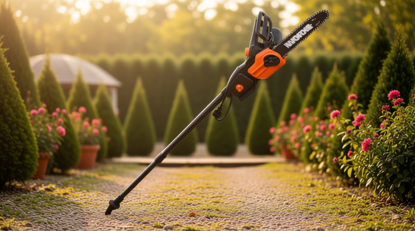 WORX Pole Saw, 8 Amp 10" Electric Pole Saw, Up to 10 ft., 28 ft/s chain speed