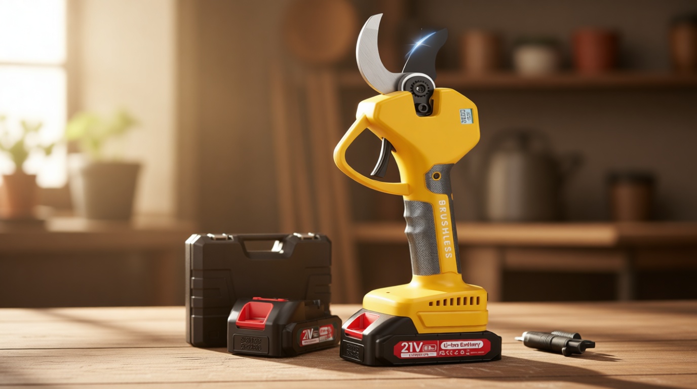 Electric Pruning Shears Cordless Pruner Shears Brushless 2.6 Inch Opening Size with 2 * 2Ah Battery Pruning Shears Garden Tool for Tree Trimming, Branch Cutter