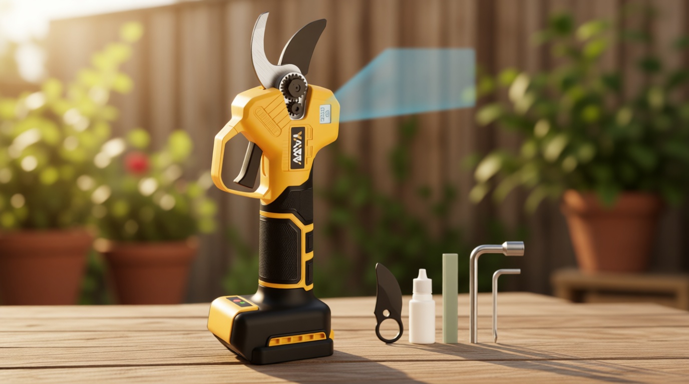 Brushless Electric Pruning Shears for DeWalt 20V Battery, Portable Cordless Pruning Shears with LCD Display&SK5 Blades, Adjustable Cutting Diameter 0.8-1.2 Inch for Gardening Tree Pruning(NO Battery)