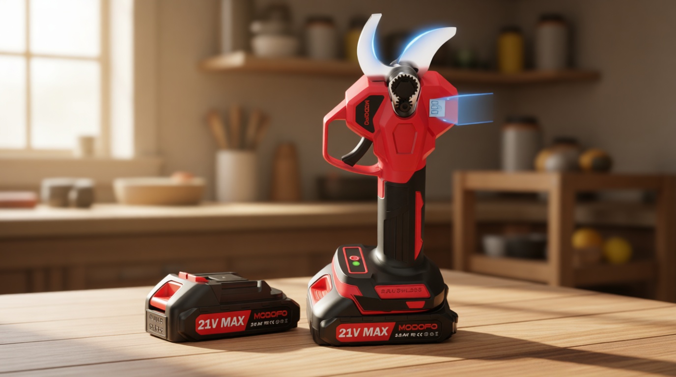 Electric Pruning Shears, Upgraded 2.1" Cutting Garden Shears with LCD Display, Brushless Motor Cordless Power Pruner with 2.0 Ah*2 Batteries for Garden Tree Pruner Branch