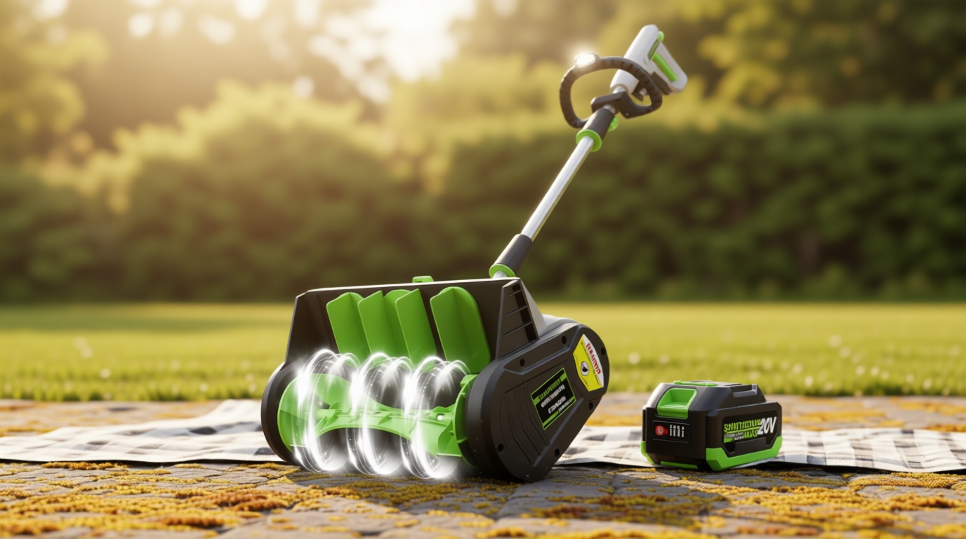 Brushless Cordless Snow Shovel, 13.5Inch Electric Snow Blower with 4.0 Ah Battery and Charger, Battery Powered Snow Removal with 25FT Throw Distance for Driveway,Steps, Patio, Sidewalk Global Recycled Standard