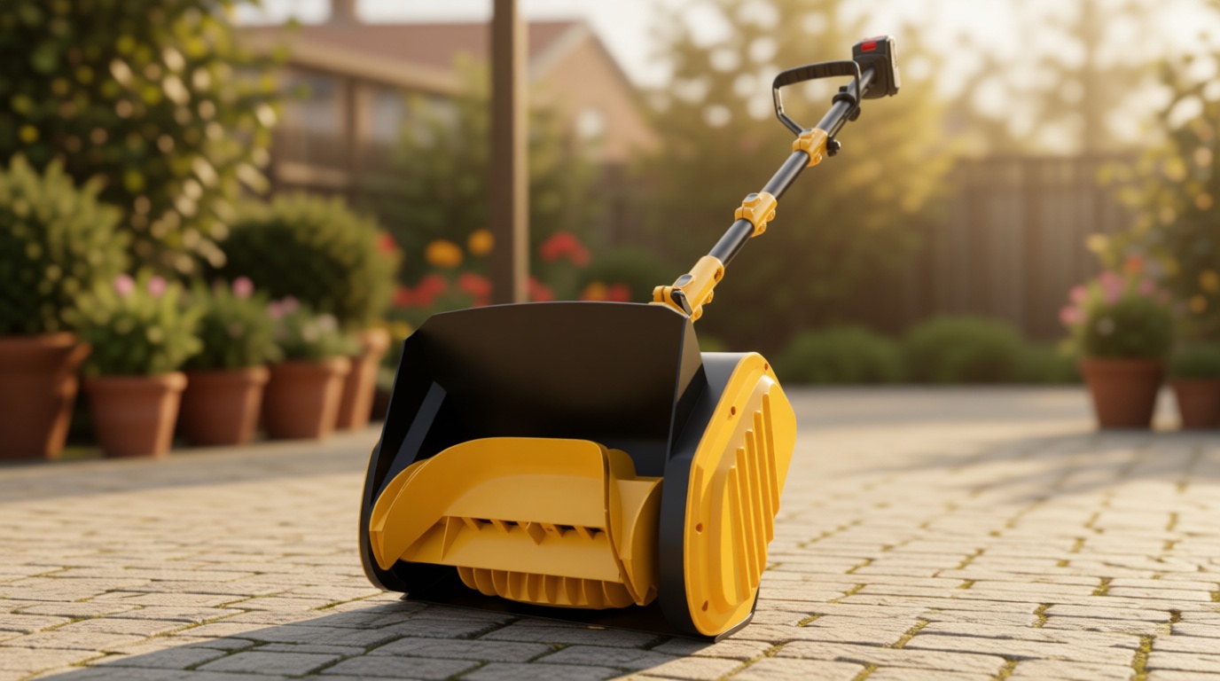 Electric Snow Shovel, 21000RPM Cordless Snow Blower, 13" Snow Blower with 2 Powered 24V Batteries, Lightweight for Easy Snow Removal on Steps,Patio,Driveway,Home,Yellow