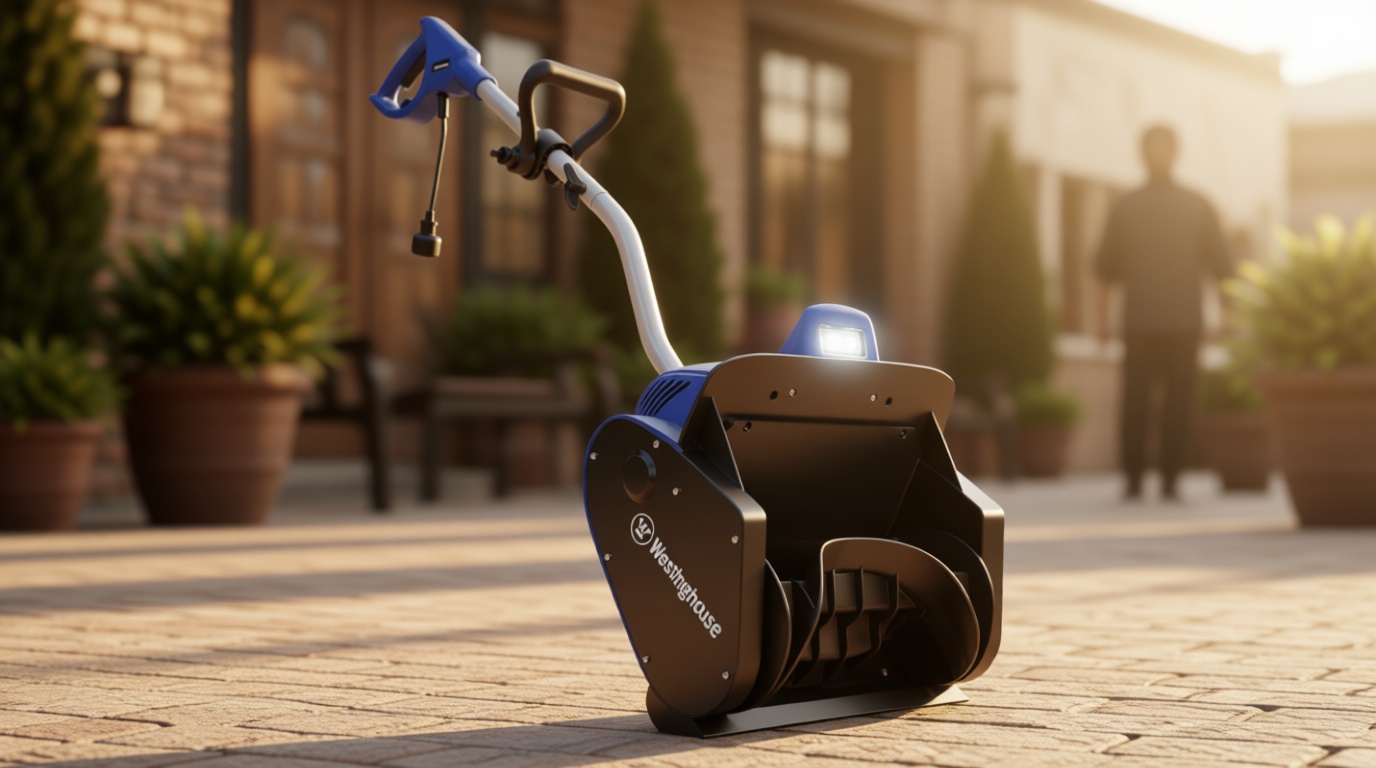 Westinghouse WSnow11SD Corded Snow Shovel, 11-inches Wide, Electric Snow Shovel with 20ft Throwing Distance, Plows 300lbs/min for Driveway/Steps/Sidewalk/Porch