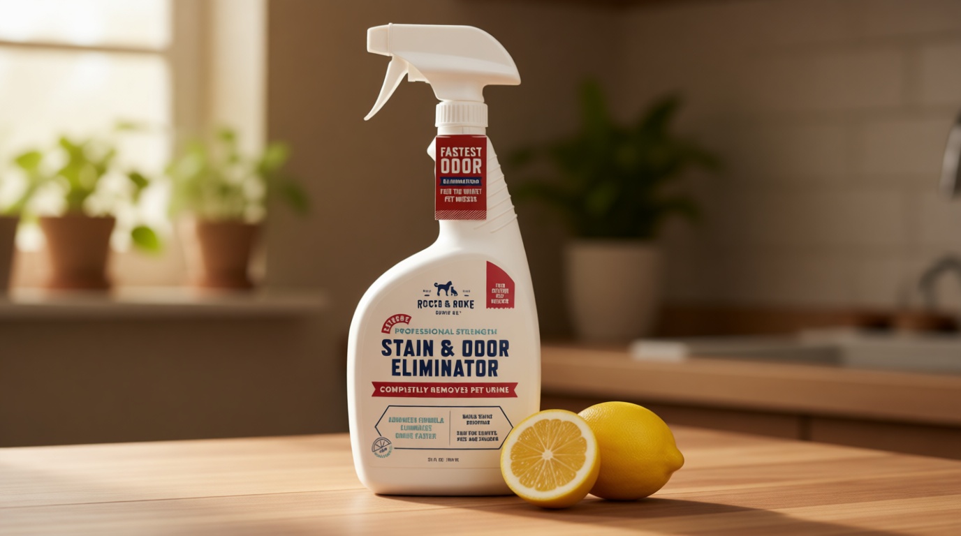 Rocco & Roxie Extreme Stain & Odor Eliminator for Strong Odor, Pet Urine Enzyme Cleaner Destroyer, Stain Remover, Dog Poop and Cat Pee, Enzymatic Carpet Cleaner Spray for Home, Puppy Potty Training